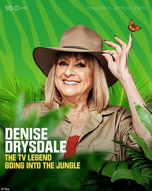 Ela é um tesouro nacional querido e vencedora do prêmio TV Week Logie.  E agora Denise Drysdale é a mais recente estrela a se juntar ao elenco de I'm A Celebrity.  Na foto